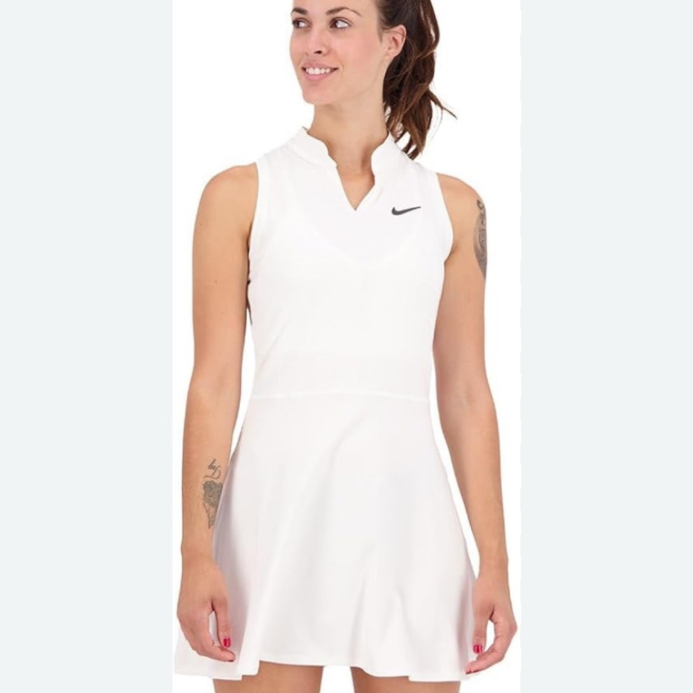 Nike Women's Court Dri-FIT Victory Tennis Dress, White